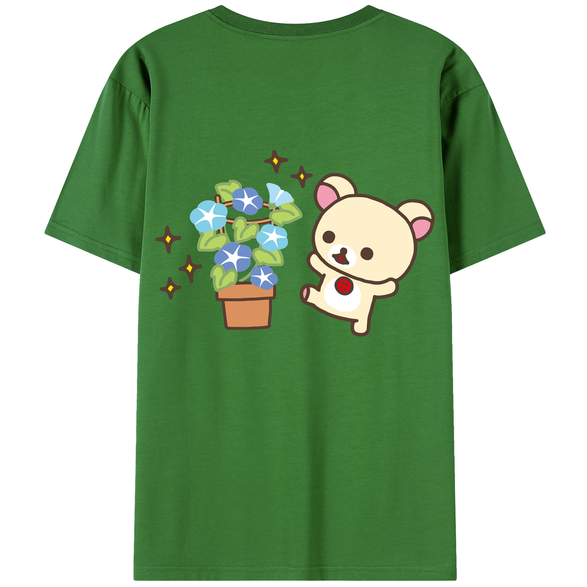 （画像用） リラックマ リラックマ キイロイトリ Rilakkuma Korilakkuma Kiiroitori レディース半袖Tシャツ(バックプリント)